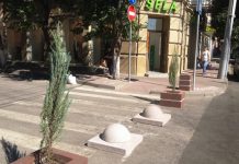 Переулок Соборный в Ростове украсили можжевельником и гранитными полусферами