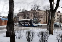 В Ростове электробус попал в аварию В Ростове электробус попал в аварию //Фото телеграм канала Это Ростов