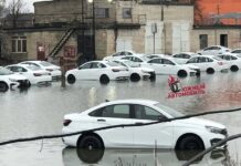 В Ростове грунтовыми водами затопило десятки новых автомобилей на стоянке в районе «МегаМага» В Ростове грунтовыми водами затопило десятки новых автомобилей на стоянке в районе «МегаМага» //Фото "Южный автомобиль", Макс Шульц