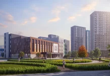 В Ростовской области застройщиков обяжут строить школы и детсады в обмен на землю без торгов Проектный вид школы в жилом квартале Левобережье // фото: ЮгСтройИнвест