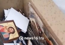 В Донской митрополии прокомментировали вывоз на свалку икон В Левенцовке иконы выбросили на свалку // фото: скриншот видео 161.ru