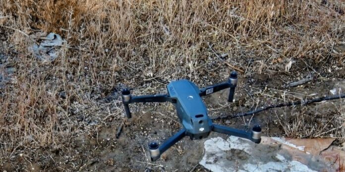 квадрокоптер исследует замусоренные сельхозугодия // фото: пресс-служба управление Россельхознадзора по Ростовской области