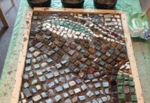 Авито и «Том Сойер Фест» восстанавливают мозаичное панно ресторана «Балканы» волонтеры и специалисты вместе восстанавливают мозаичное панно с фасада ресторана "Балканы" // фото: из архива фонда "Том Сойер Фест"