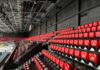 Дворец спорта внутри после ремонта // фото: телеграм-канал Юрия Слюсаря