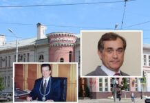 Слюсарь: «Ростовводоканал» станет государственным слева направо: экс-мэр Ростова Михаил Чернышев и глава АО "Евразийский" Станислав Светлицкий // фото: коллаж "Городской репортер"