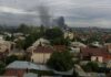 горит склад на улице Монтажной в Ростове // фото: телеграм-канал "ВкурсеРостов"