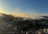 на Зерноградском полигоне начали тлеть отходы // фото: телеграм-канал Антонины Пшеничной