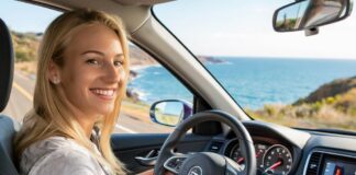 Туристы стали чаще приезжать на Юг России в межсезонье и тратить на 50% больше Девушка за рулем автомобиля путешествует //Фото сгенерировано нейросетью Kandinsky