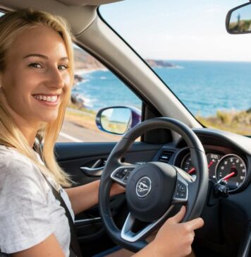 Туристы стали чаще приезжать на Юг России в межсезонье и тратить на 50% больше Девушка за рулем автомобиля путешествует //Фото сгенерировано нейросетью Kandinsky