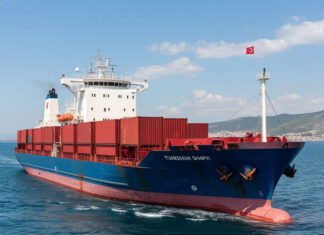 В Таганрогском заливе Ростовской области сел на мель турецкий сухогруз