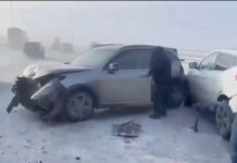 В Ростовской области на участке трассы М-4 «Дон» произошло столкновение семи машин