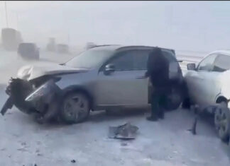 В Ростовской области на участке трассы М-4 «Дон» произошло столкновение семи машин