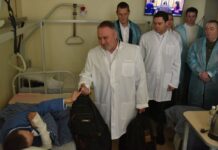 Депутаты «Единой России» поздравили проходящих лечение в Ростове-на-Дону участников СВО с наступающим Днём Защитника Отечества Депутаты «Единой России» поздравили проходящих лечение в Ростове-на-Дону участников СВО с наступающим Днём Защитника Отечества //Фото РРО партии "Единая Россия"